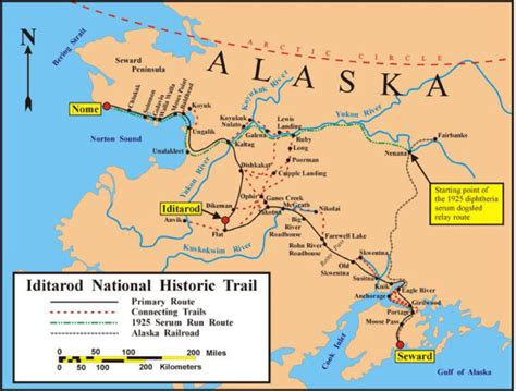 iditarod national historic trail map.